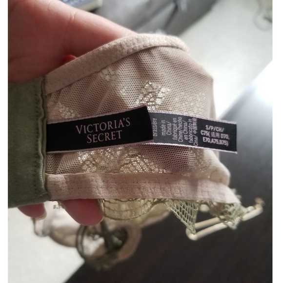 Victoria Secret, SEXY high necked, laced up bandeau olive green - Picture 8 of 8